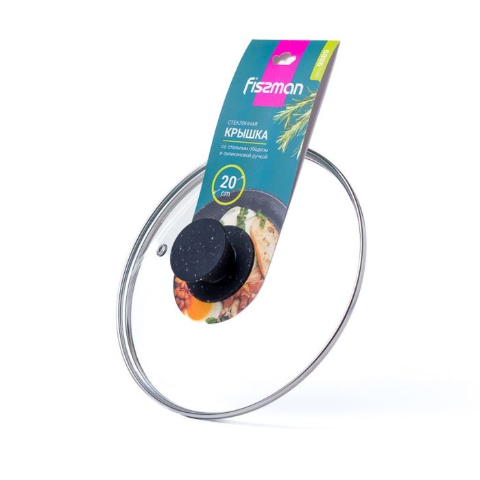 Fissman 9889 glass lid with steel rim 20cm
