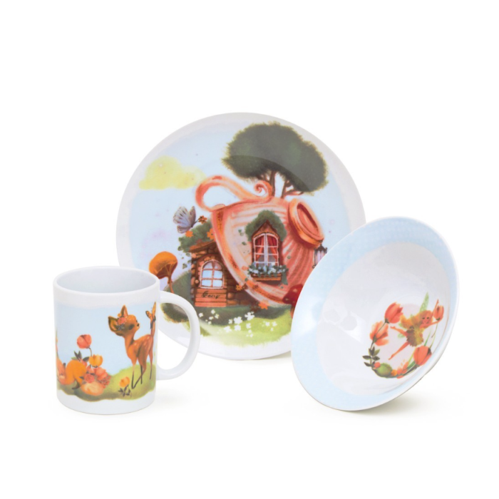 Fissman 14184 Kids porcelain set 3pcs - outlet