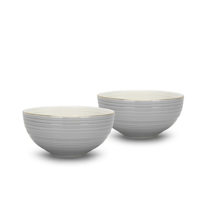 Fissman 3684 FIRMINA porcelain bowl grey set 2pcs 14.5х7cm