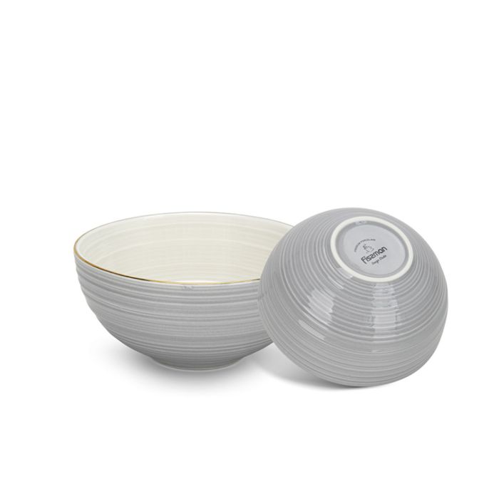 Fissman 3684 FIRMINA porcelain bowl grey set 2pcs 14.5х7cm