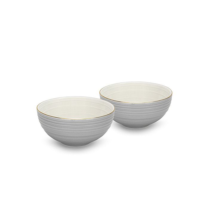Fissman 3684 FIRMINA porcelain bowl grey set 2pcs 14.5х7cm