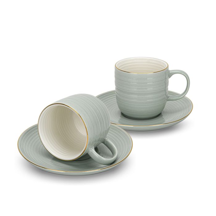 Fissman 3688 FIRMINA porcelain coffee cup set green 4x180ml