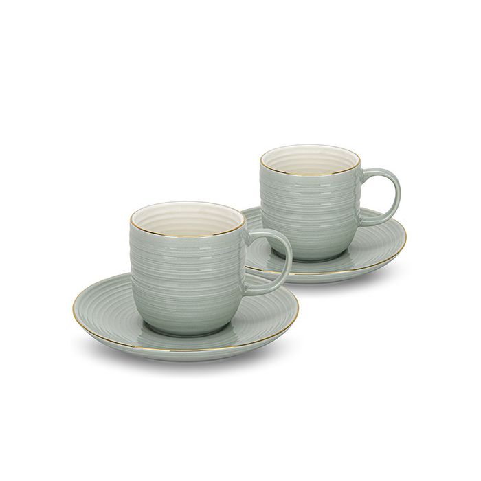 Fissman 3688 FIRMINA porcelain coffee cup set green 4x180ml
