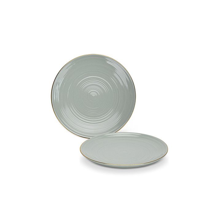 Fissman 3690 FIRMINA porcelain plate set green 2x21cm
