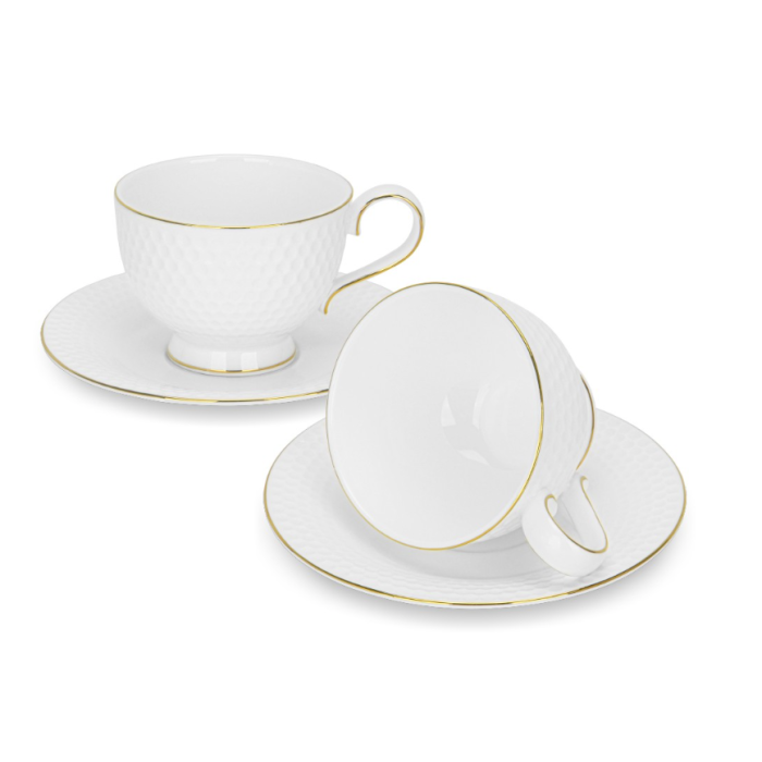 Fissman 3693 FIRMINA porcelain coffee cup set beige 4x180ml