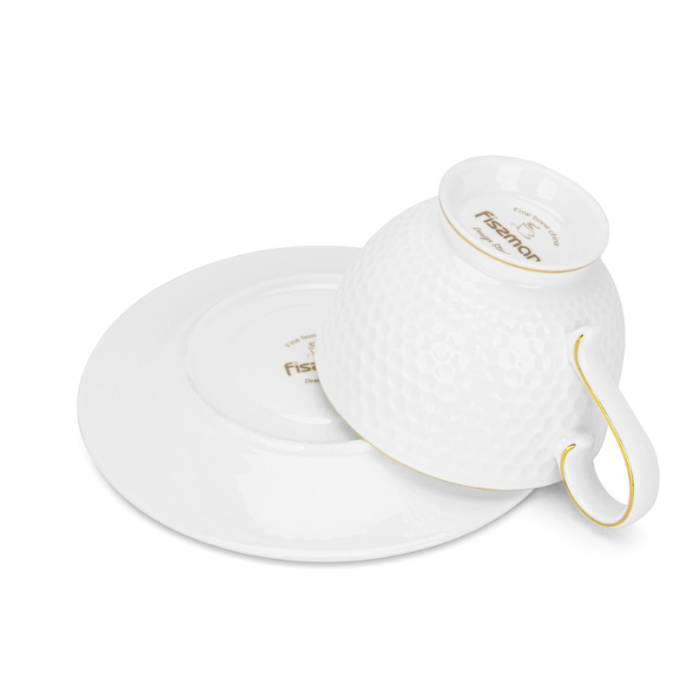 Fissman 3693 FIRMINA porcelain coffee cup set beige 4x180ml