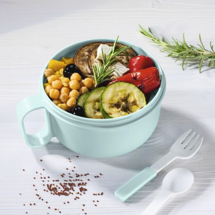 Hama 181583 lunch box with fork & spoon