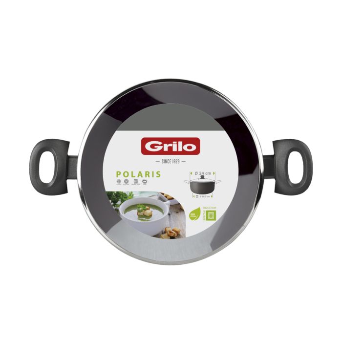 Grilo 464124 CASSEROLE (NON-STICK ALU) 24cm