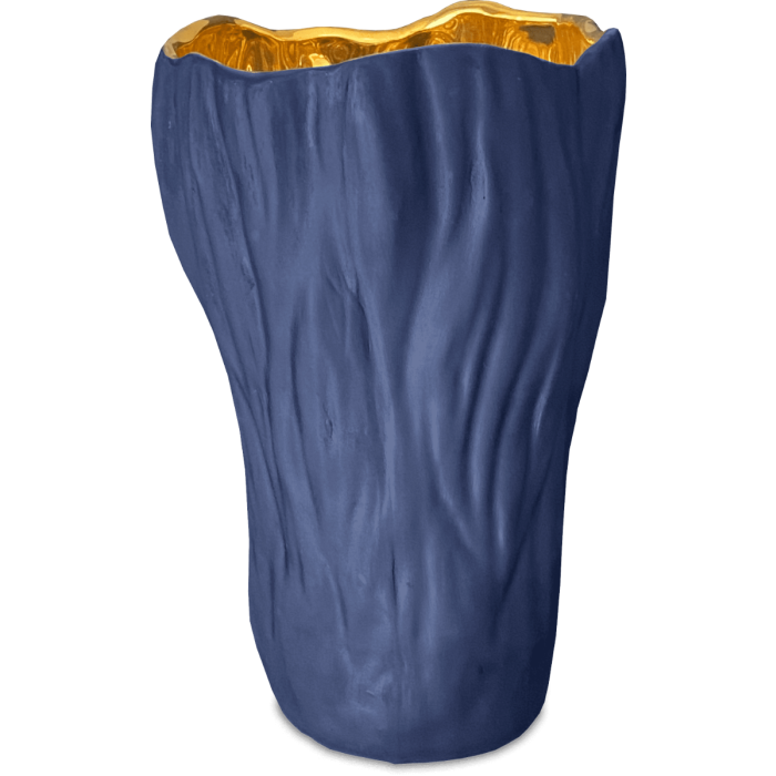 Baci Milano VAS3.VER01 vase blue gold 35cm