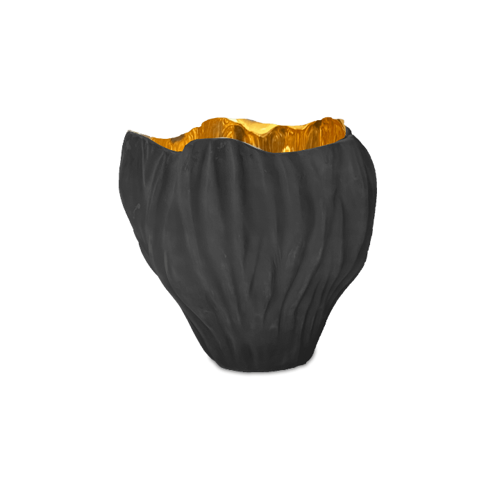 Baci Milano VAS2.KOS02 VASE GOLD BLACK H27