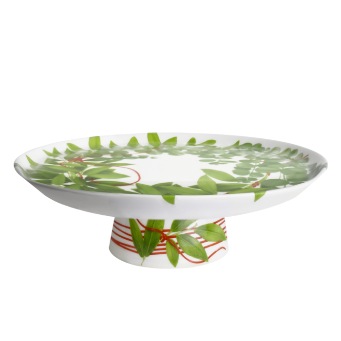 Taitu 5-192 FOGLIE plate with stand 27cm