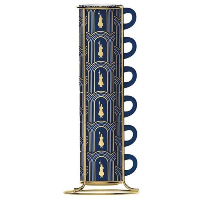 Bialetti stackable cup blue gift set 6x90ml