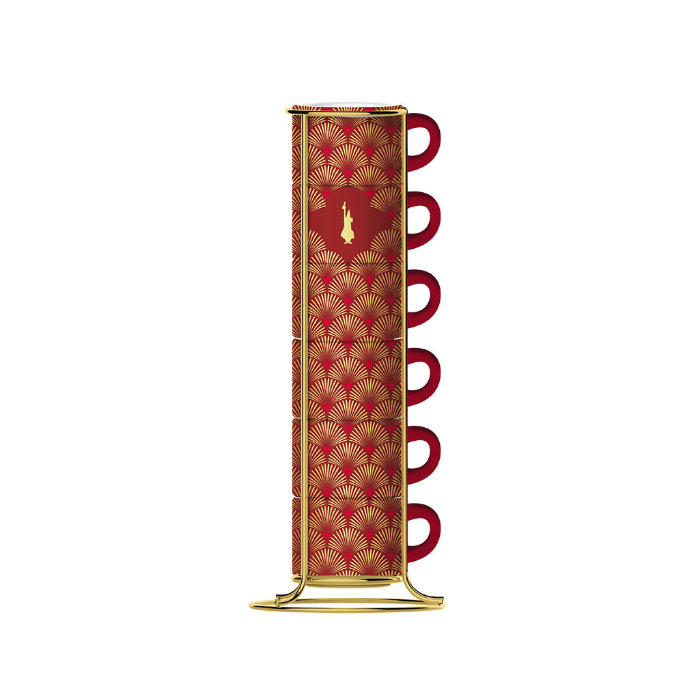Bialetti stackable cup red gift set 6x90ml