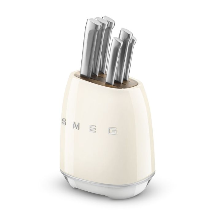 SMEG KBSF02CR Knife block cream