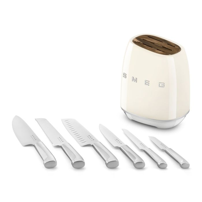 SMEG KBSF02CR Knife block cream