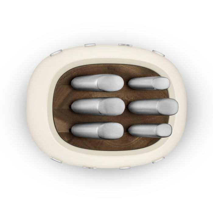 SMEG KBSF02CR Knife block cream