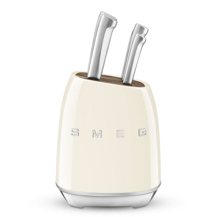 SMEG KBSF02CR Knife block cream