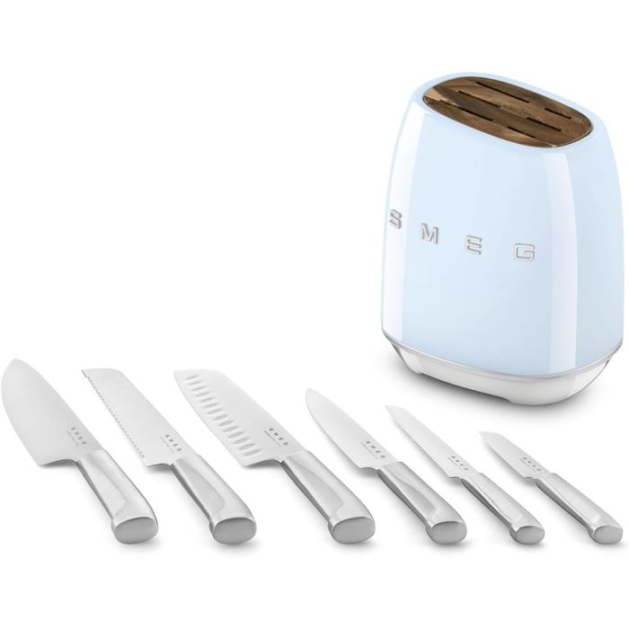 SMEG KBSF02PB knife block pastel blue