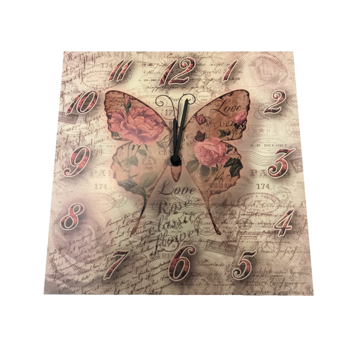Lupia Clock Farfalla Shabby 30*30 (04551)