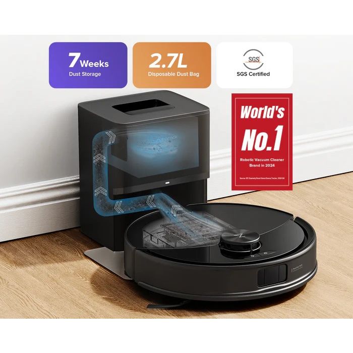Roborock Robot Vacuum Cleaner+Auto-Empty Dock Q10 VF+ CE Black (Q10VFP52-00)