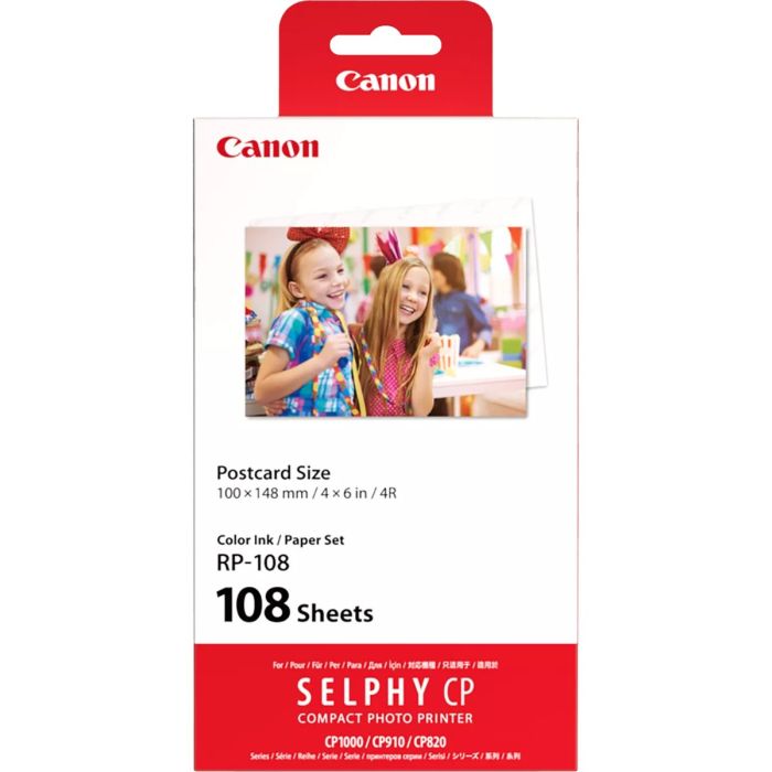 Canon Selphy RP-108 Colour Ink + Paper Set 100x148mm /108 Sheets