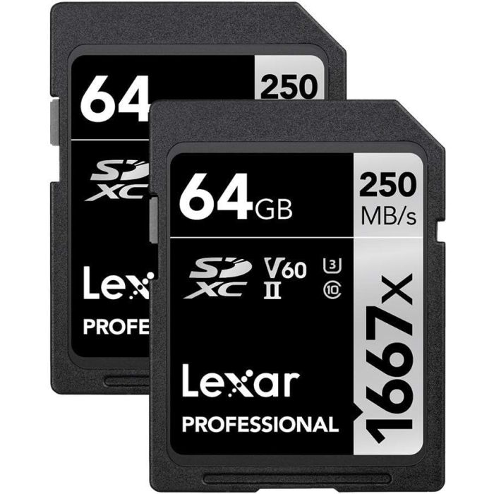Lexar Professional 1667x 64GB SDXC UHS-II 2-Pack