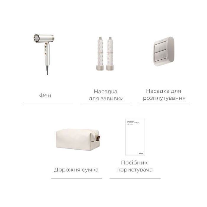 Mova Flip 10 hair dryer Pearl white (AMFL10)