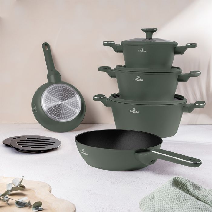 Berlinger Haus BH8207 Matte green cookware set 10pcs
