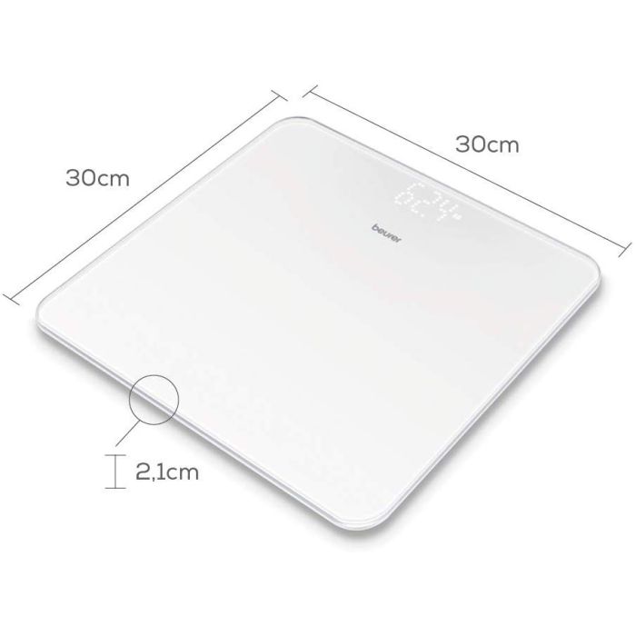 Beurer GS225 glass bathroom scale white