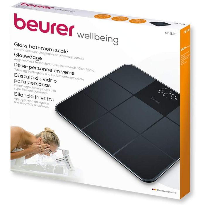 Beurer GS235 glass bathroom scale black