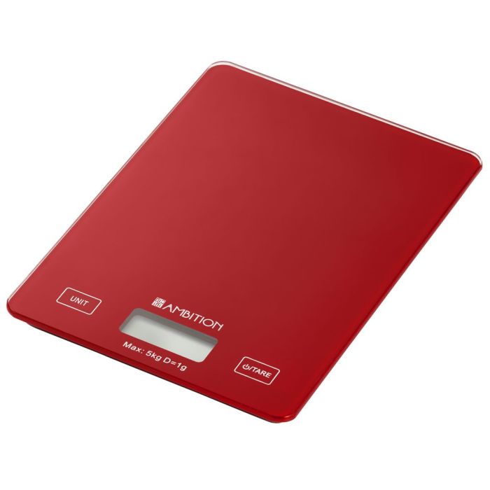 Ambition 51996 AM-CHERRY RED KITCHEN SCALE
