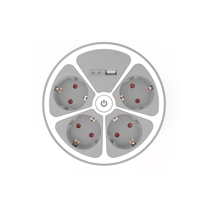 Muhler Portable Multiple Socket with 4-way Shuttered Outlets and 2-way USB-A and USB-C  /1006119