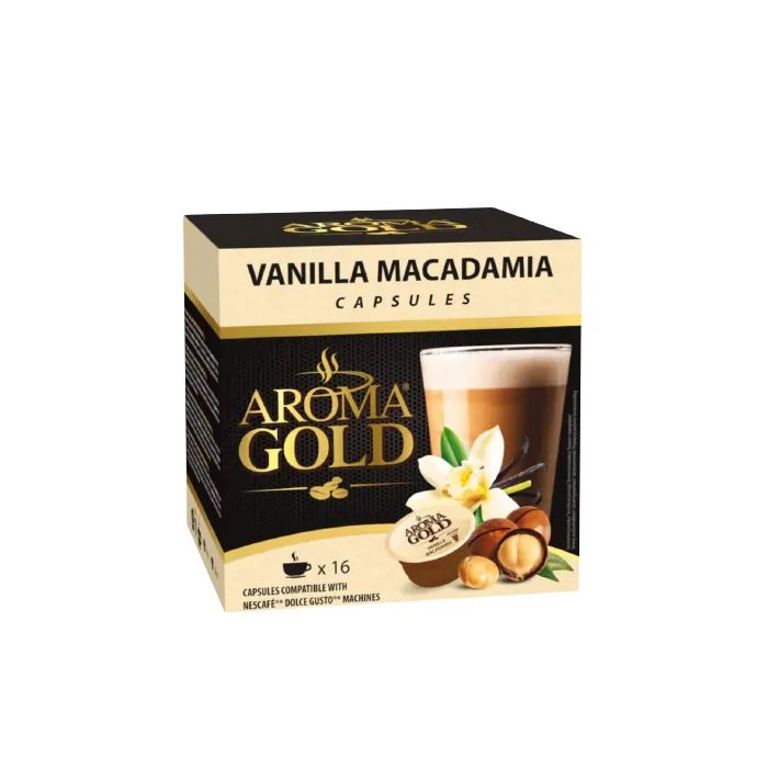 Aroma Gold Vanilla Macadamia 16 capsules 256gr.