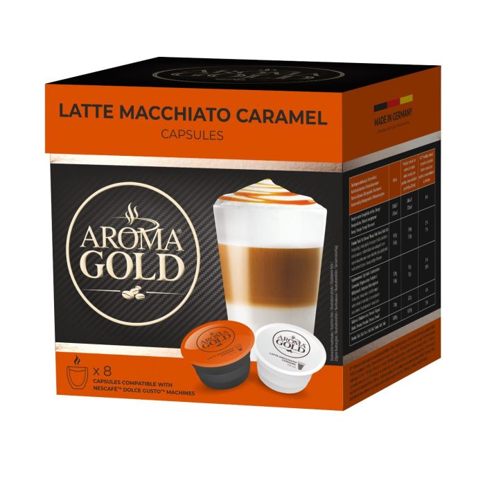 Aroma Gold Latte Macchiato Caramel 16 Capsules 180g