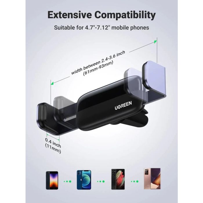 UGREEN Air Vent Aluminum Phone Holder (PC+Aluminum alloy)/10422