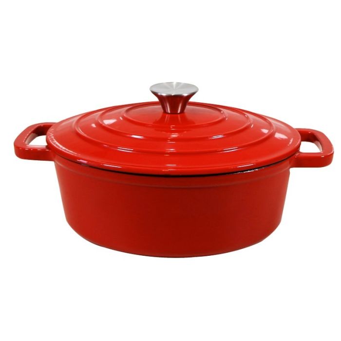 Brandani 52611 cast iron casserole red 5l