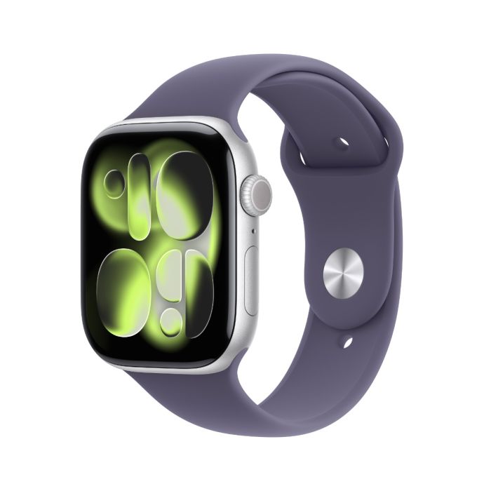 Apple Watch Series 11 GPS 46mm Silver, Purple Fog Sport Band - M/L /MEVA4RK/A