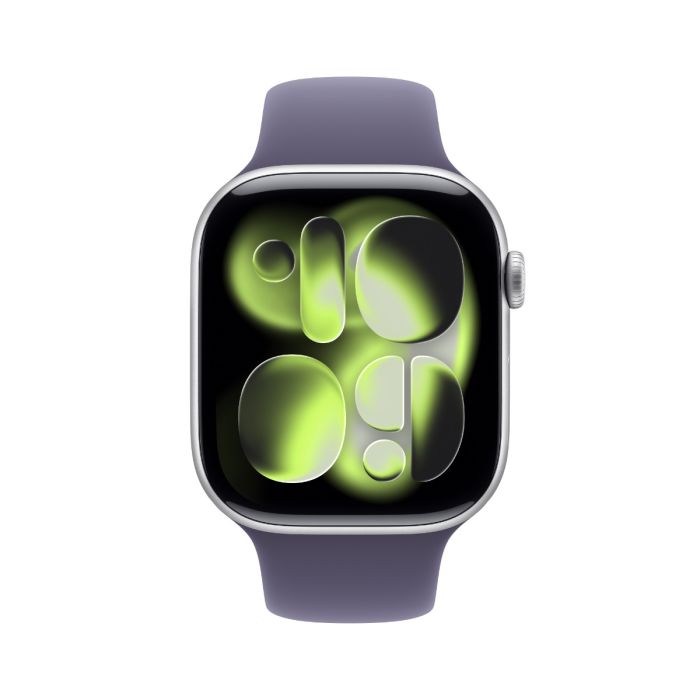 Apple Watch Series 11 GPS 46mm Silver, Purple Fog Sport Band - M/L /MEVA4RK/A