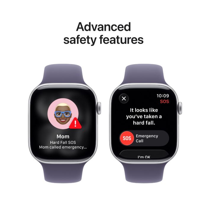 Apple Watch Series 11 GPS 46mm Silver, Purple Fog Sport Band - M/L /MEVA4RK/A