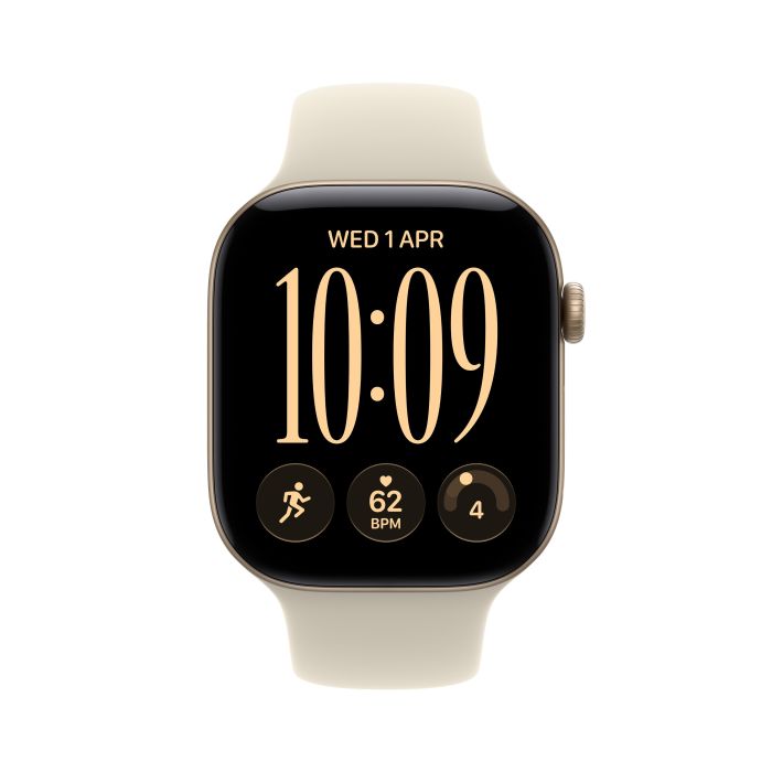 Apple Watch Series 12 42mm Light Gold Aluminium Case, Sand Sport Band - S/M /MJED4
