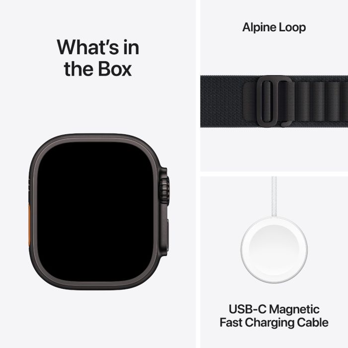 Apple Watch Ultra 3 49mm Black Titanium, Black Alpine Loop - Large /MF0X4QI/A