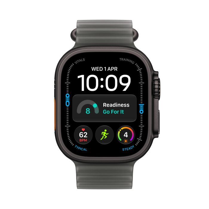 Apple Watch Ultra 4 49mm Black Titanium, Translucent Black Ocean Band /MJAY4