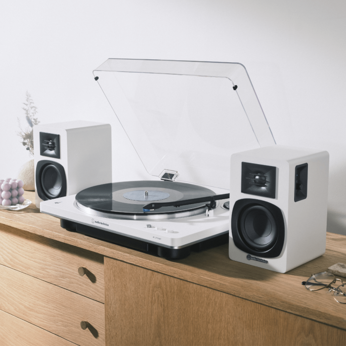 Audio-Technica AT-SP3X Bookshelf Speakers, White / AT-SP3XWH