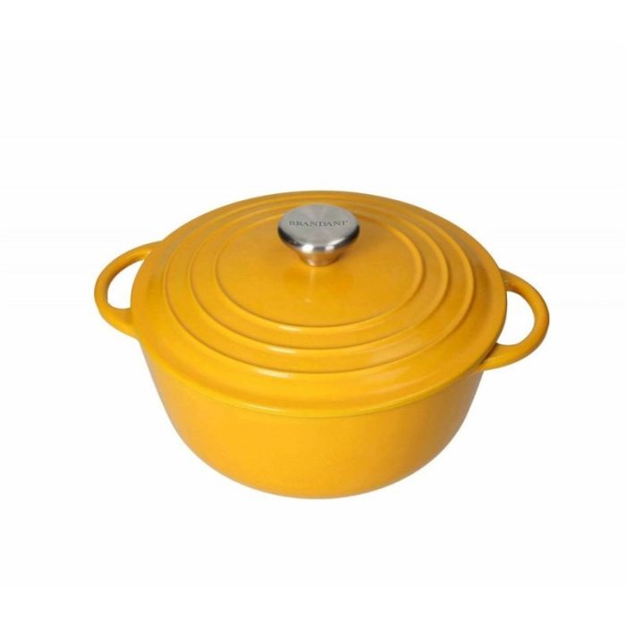 Brandani 52573 cast iron casserole yellow 3l
