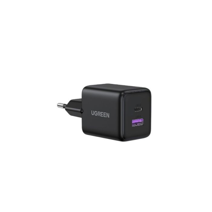 UGREEN 30W Gan Fast Charger, 2-Port USB-A/USB-C, Black /65014