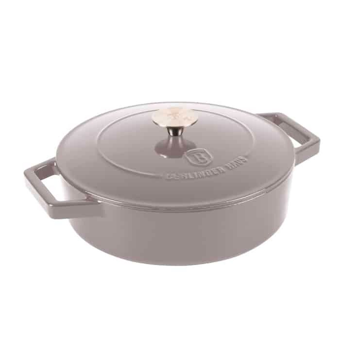 Berlinger Haus BH6527 Taupe cast iron shallow pot 26cm