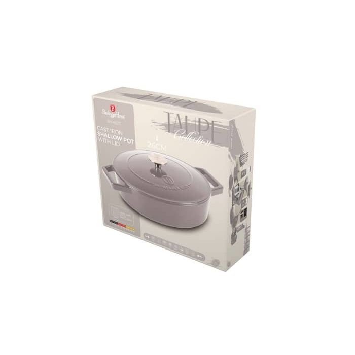 Berlinger Haus BH6527 Taupe cast iron shallow pot 26cm