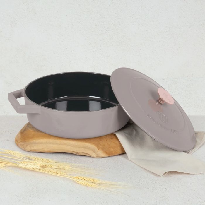 Berlinger Haus BH6527 Taupe cast iron shallow pot 26cm