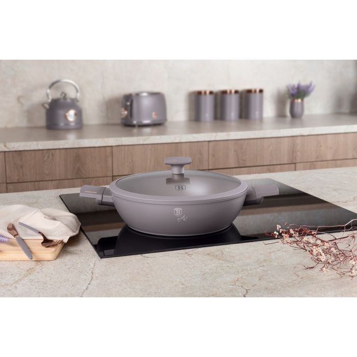 Berlinger Haus BH8098 Taupe shallow pot with lid 28cm