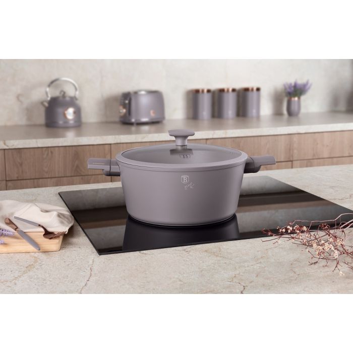 Berlinger Haus BH8102 Taupe casserole with lid 28cm